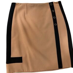 White House Black Market Tan and Black Pencil Skirt